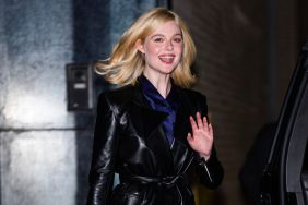 Elle Fanning trench coat