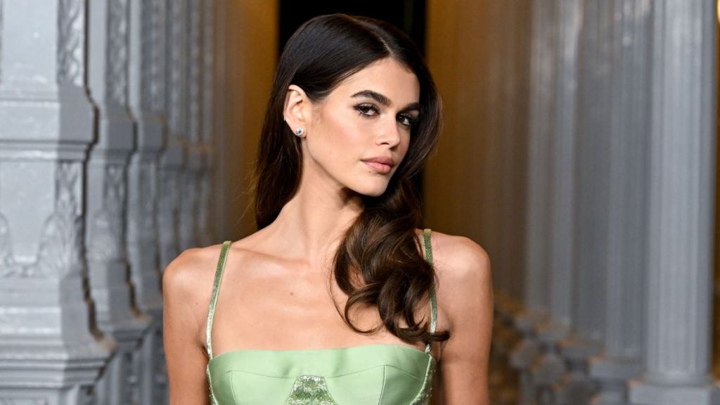 Kaia Gerber at the 2024 LACMA Art+Film Gala at the Los Angeles County Museum of Art on November 2, 2024 in Los Angeles, California.