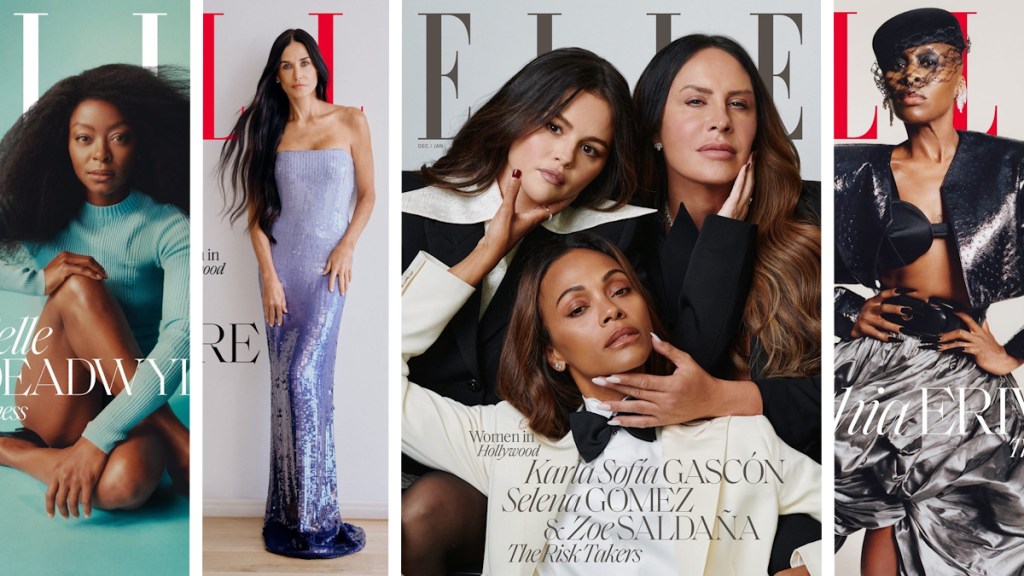 US Elle December 2024/January 2025 : The 'Women in Hollywood' Issue
