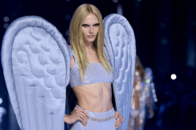 Alex Consani walks the runway for the Victoria's Secret Fashion Show 2024 on October 15, 2024 in New York City.