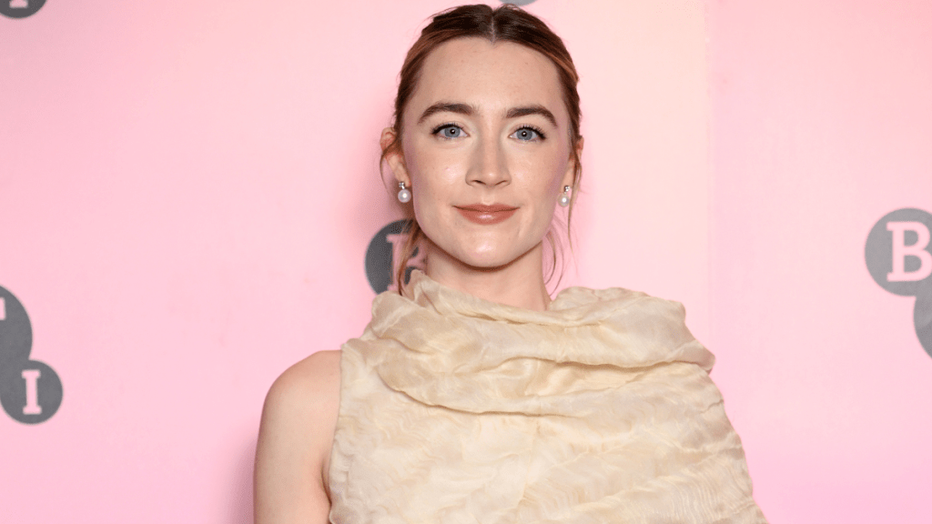 Saoirse Ronan poses ahead of an in conversation, in partnership with Vanity Fair, at the BFI Southbank on December 18, 2024 in London, England.